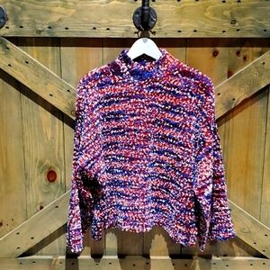 MARC NEW YORK KNIT MULTICOLOR MOCK NECK SWEATER SIZE LARGE NEW WITH TAG